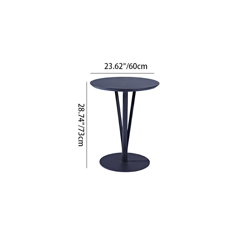 Modern Minimalist Round Iron Steel MDF Bar Table For Dining Room