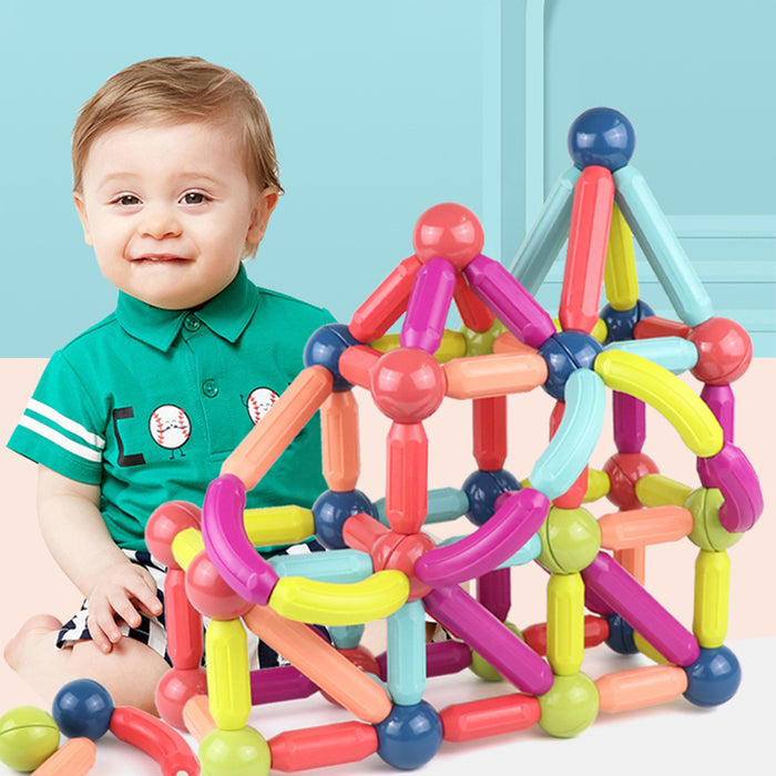 Ljustorget Magnetstavar och kulor att bygga fritt med