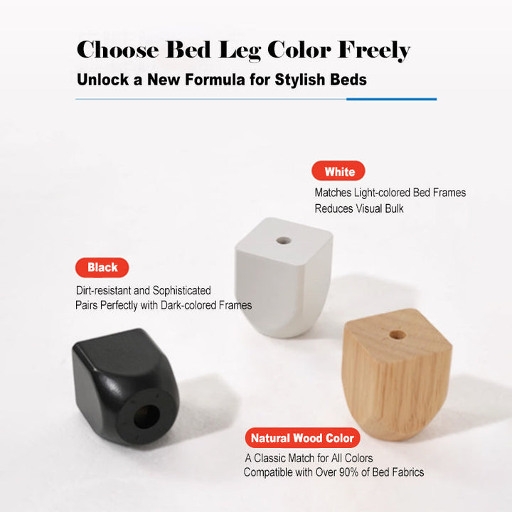 Removable Covers Beech Wood Bed Frame - Retro Customizable &amp; Eco-Friendly Bed