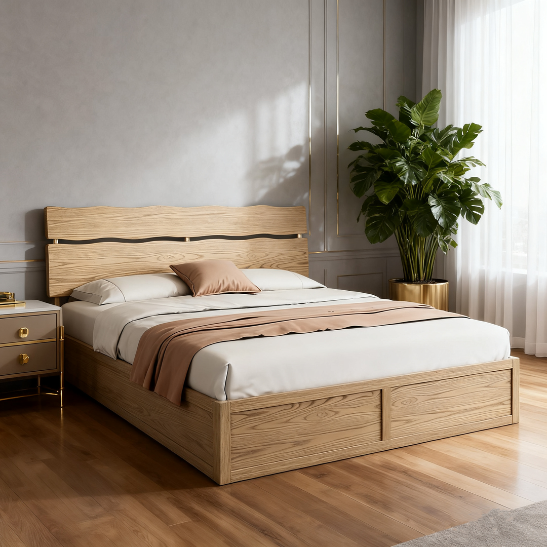 Modern Minimalist Bed Frame - Storage Box &amp; Durable Material Blend Bed For Bedroom