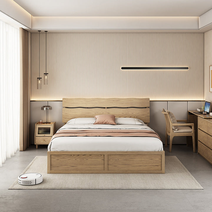 Modern Minimalist Bed Frame - Storage Box &amp; Durable Material Blend Bed For Bedroom