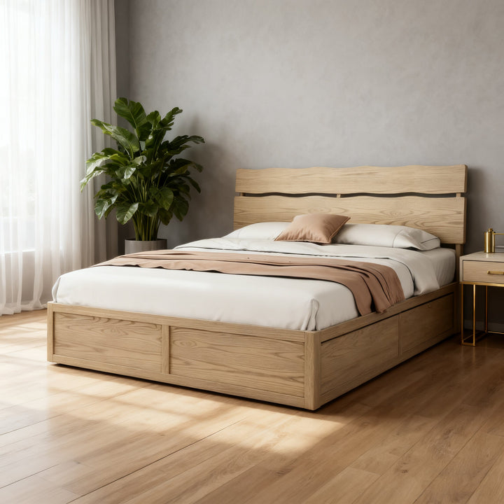 Modern Minimalist Bed Frame - Storage Box &amp; Durable Material Blend Bed For Bedroom