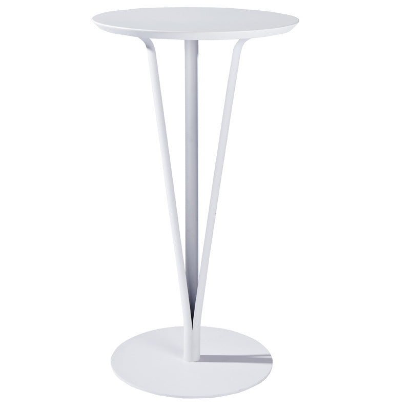 Modern Minimalist Round Iron Steel MDF Bar Table For Dining Room